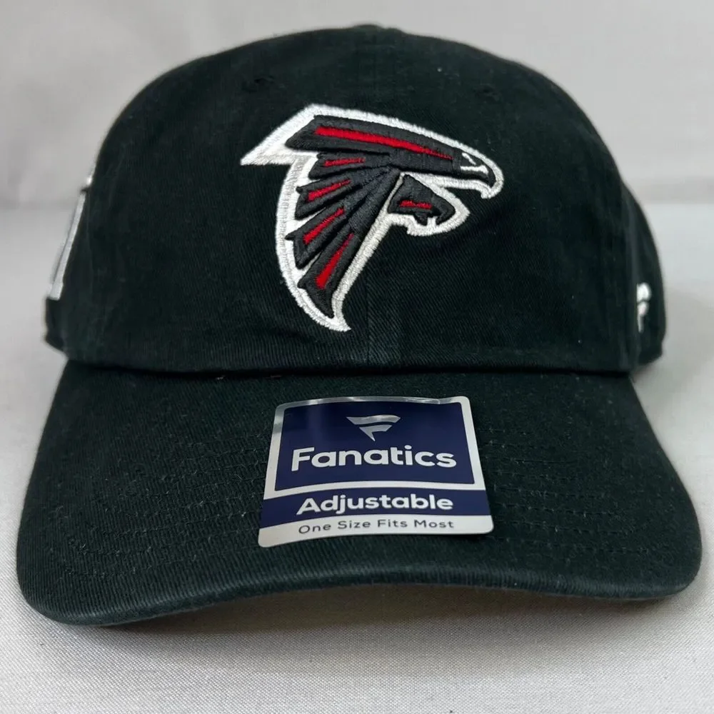 Fanatics Black Mens Adjustable Black Atlanta Falcons Hat Cap BRAND‎ NEW